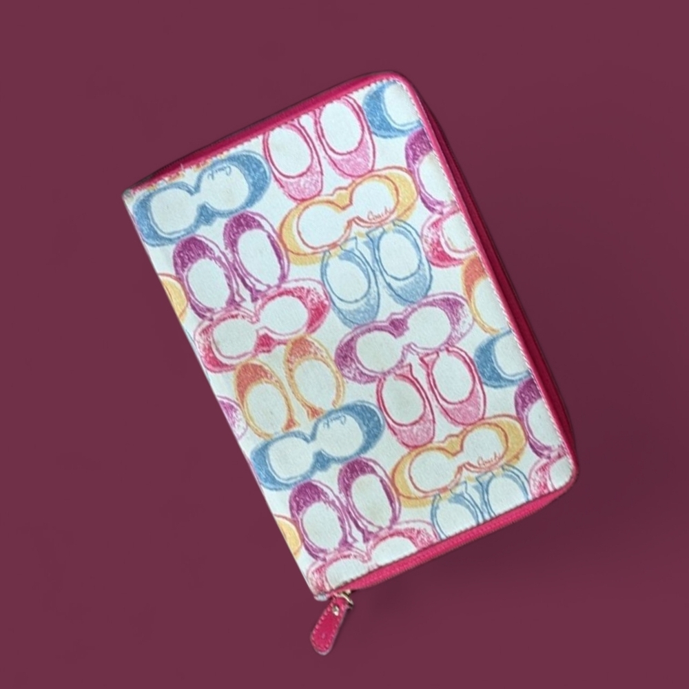 Coach Poppy Multicolour Scribble Tablet Case – Zip Around